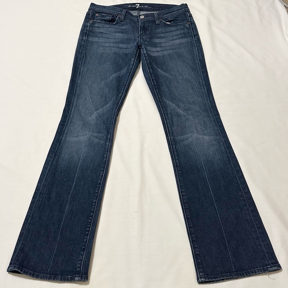 7 For All Mankind Women’s Mia Lowrise Bootcut Stretch Blue Denim Jeans - 29 - Picture 3 of 16